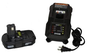 HG-3 Ryobi P128 Li-Ion 18V Battery and IntelliPort Charger Kit For Cordless Glue Guns