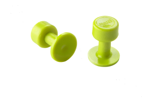 BL-7 15mm Gang Green Round Glue Tab