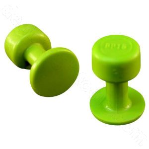 BL-7 15mm Gang Green Round Glue Tab