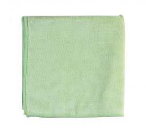 BK-17 16" x 16" Light Green Micro Fiber Towel 4 pack MF1G