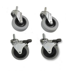 PC-TBAR CASTERS 3" Locking Wheel Set