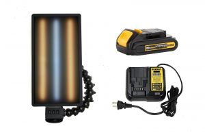 PC LED 253 LED Dewalt Charged Ultra Vibrant Portable 20" Light (With Battery and Charger) Warm Cool Warm Strips