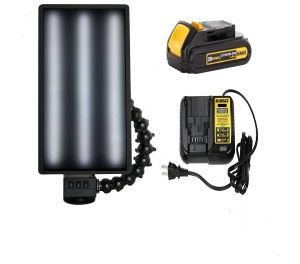 PC LED 261 LED Dewalt Charged Ultra Vibrant Portable 20" Light (With Battery and Charger) 6 Strip Warm Cool Warm Strips