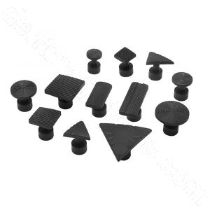 Q-31 12 pcs Black Variety Textured Glue Tabs