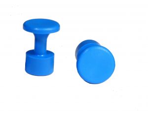 Q-45 Smooth Blue Glue Tab 17mm Dime Five Piece