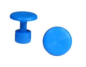 Q-46 Smooth Blue Glue Tab 22mm Nickel Five Piece