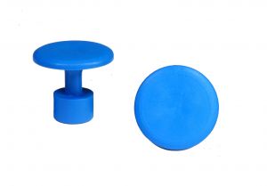 Q-47 Smooth Blue Glue Tab 25mm Quarter Five Piece