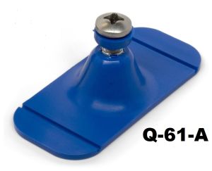 Q-61-A SuperTab® 1.3 x 3" Blue Rectangle Large Damage Collision Tabs - Edge Tab