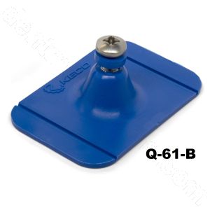 Q-61-B SuperTab® 2 x 3" Blue Rectangle Large Damage Collision Tabs - Edge Tab