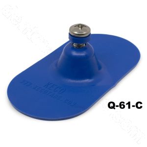 Q-61-C SuperTab® 2 x 4" Blue Smooth Oval Large Damage Collision Tabs
