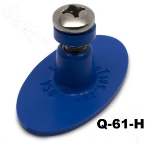 Q-61-H Keco 28 x 50 mm Blue Smooth Oval Heavy Duty Collision Repair Tabs