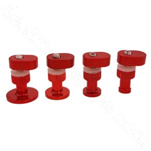 GT-11 Set of 4 Round Aluminum Alloy Cold Glue Tabs
