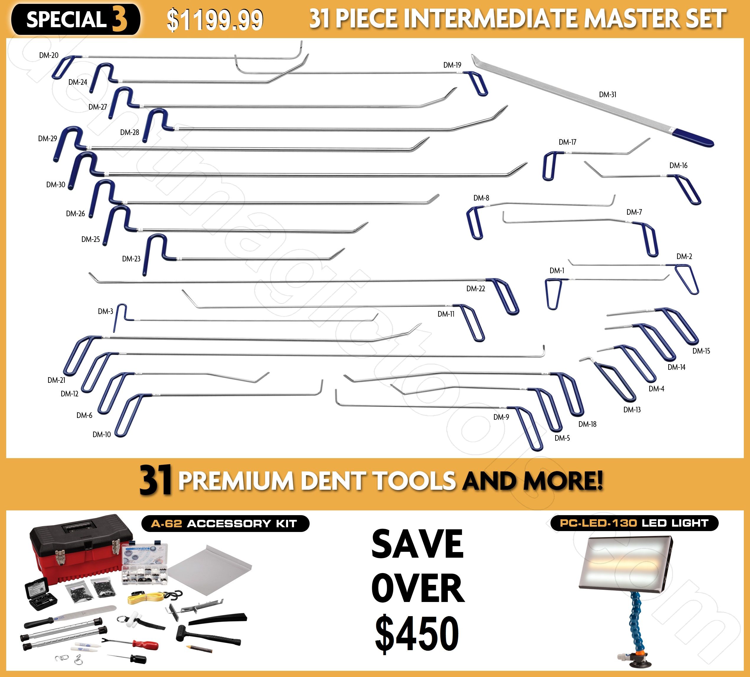 Special 3 31 Piece Intermediate PDR Tool Set PDR Tools Paintless